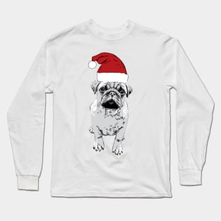 A Christmas Pug Puppy Long Sleeve T-Shirt